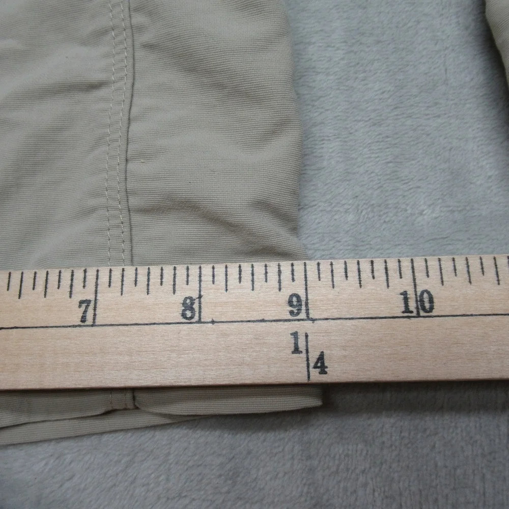 North Face Pants Men XL White Cargo Convertible Belted Rain Wind Pack Hike 37x30